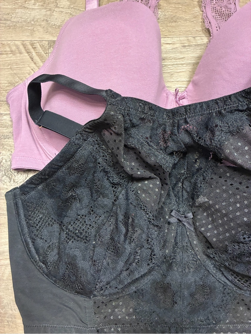Cacique 2 Underwired Bras T Shirt Lightly Lined Lace Balconette - Picture 3 of 13